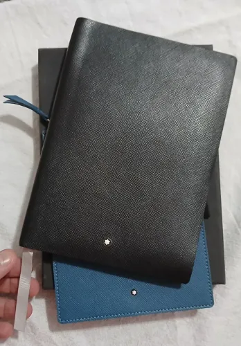 Caderno Montblanc 146 Couro Preto + Estojo