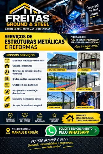 Fabricação De Estrutura Metálica, Mezanino E Serralheria Em Manaus