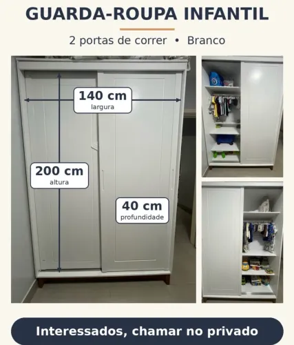Guarda roupa Infantil - duas portas.