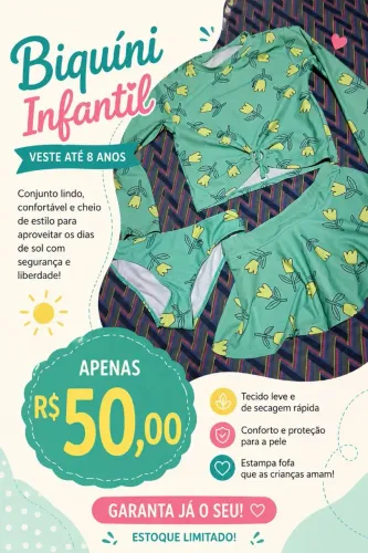 Roupa de banho menina