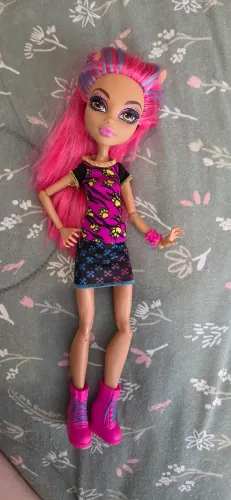 Boneca Monster High Howleen Wolf G1 Cabelo Rosa Original Mattel