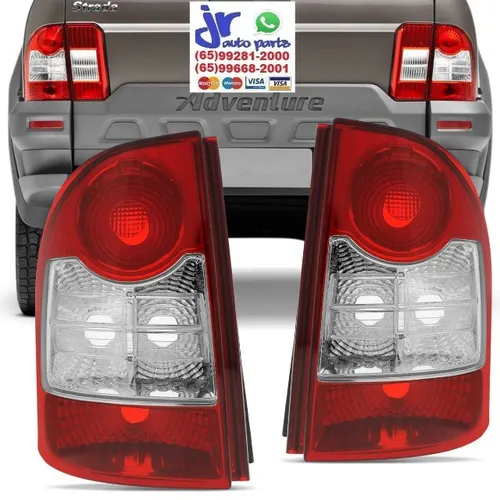 Lanterna Traseira Strada G3 2010 2011 2012 2013 Bicolor Cristal Canto (Valor unitario)