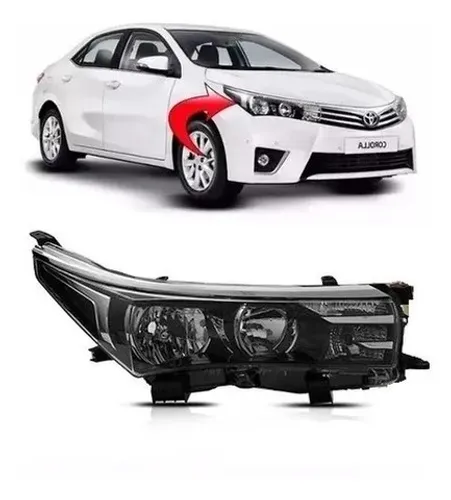 Farol Sem Projetor Sem Led Corolla 2015 2016 2017