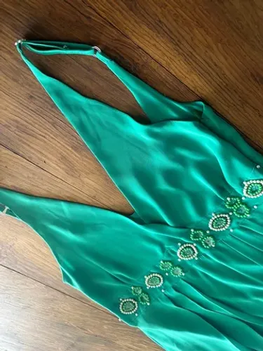 Vestido bordado verde P