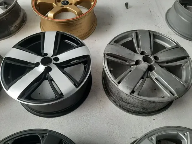 Roda aro 17 Vw Amarok diamantada com preto acetinado gol 4x100 jogo