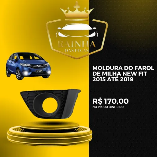 Moldura do Farol de milha New FIT 2015 até 2019