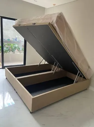 Cama box com baú queem 158 bipartido - ENTREGA HOJE !!! 