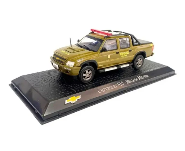Miniatura Chevrolet S-10 Brigada Militar 1:43 Edição Especial Chevrolet Collection
