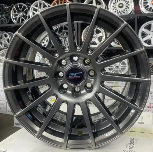 Rodas aro 15 tala 7 Dark Gloss furação 4X98 4X100 4X108 