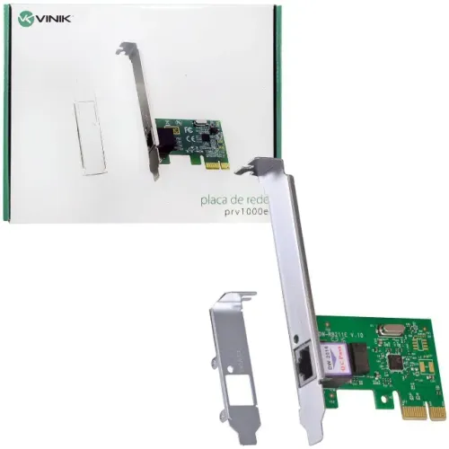 Placa De Rede Pci-e Prv1000e 10/100/1000 Com Suporte Low Profile - Vinik Loja Coimbra