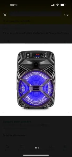 Caixa Amplificada Portátil 260w Rms 8 Polegadas Frahm