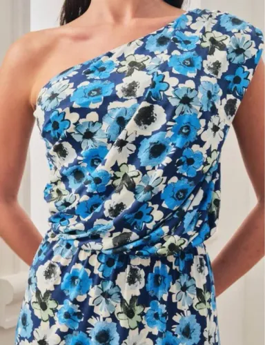 Vestido Longo Floral Azul - Novo