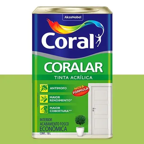 Tinta Coralar Verde Limão - Coral 18L