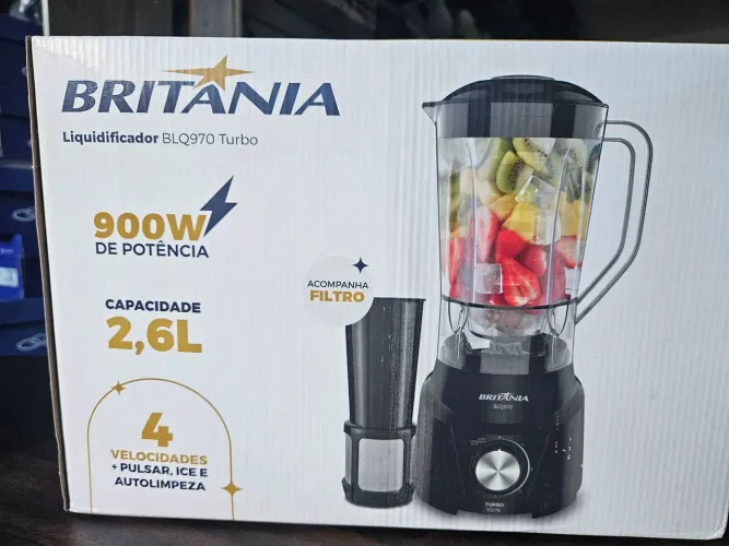 LIQUIDIFICADOR BRITÂNIA 900W COM FITRO R$149.00 AVISTA.