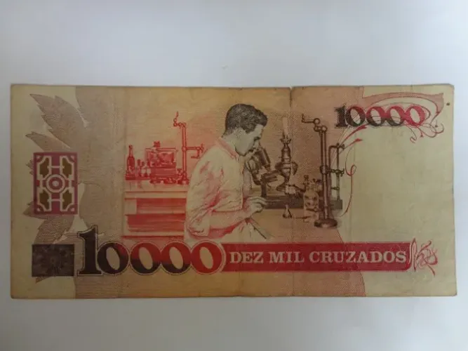 Cédula Antiga De 10.000 Cruzados Carlos Chagas Sem Carimbo