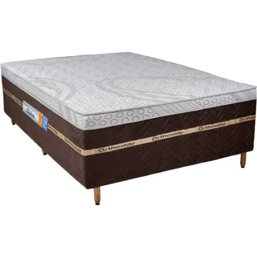 Cama box de móveis ensacadas com pés em madeira - ENTREGA HOJE !!!