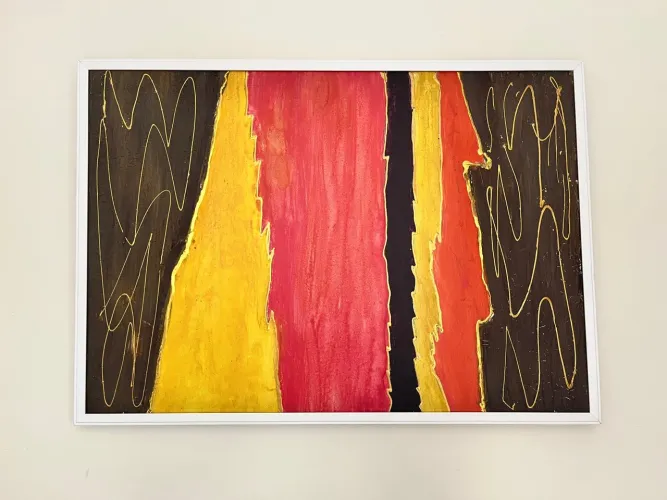 Quadro Abstrato Moderno com Moldura