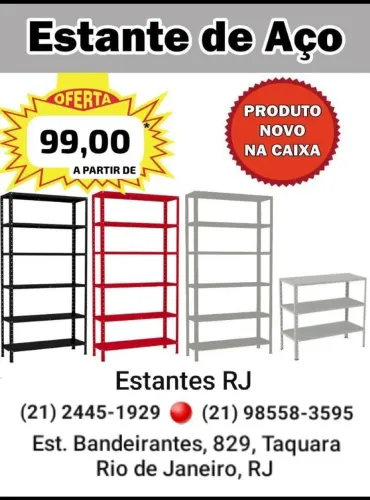 Estantes de Aço a partir de R$99,00 - Somente Produtos Novos