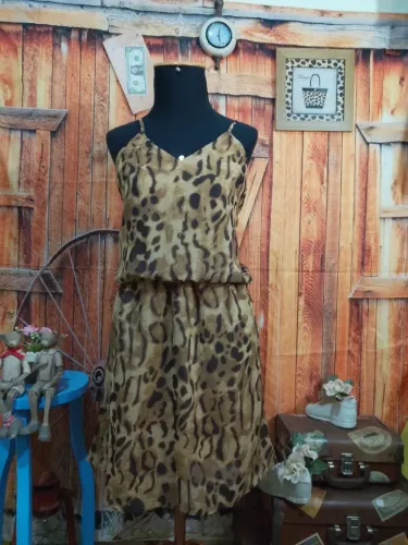 Vestido pop me animal print M