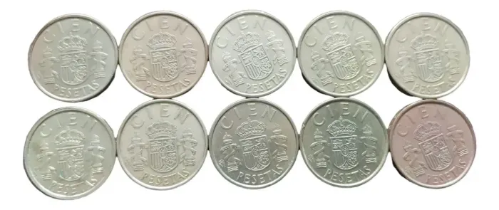 Moeda Estrangeira Antiga Espanha 100 Pesetas 1982 - 10 Un # Av