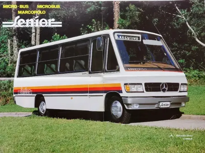 Catálogo Folder Pôster Marcopolo Senior Microônibus , Ônibus