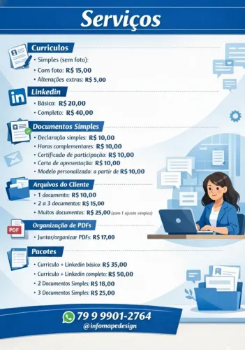 Currículos Profissionais, LinkedIn e Organização de Documentos