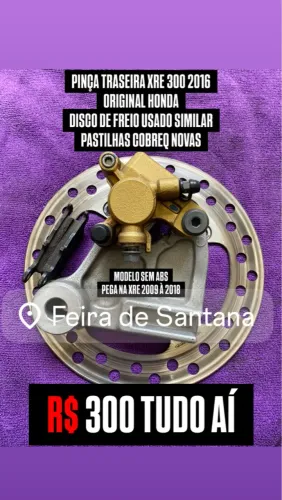 KIT PINÇA DE FREIO TRASEIRA XRE 300 HONDA