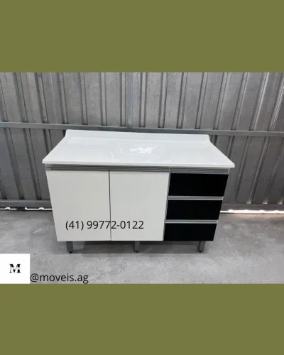 Pia 1.20 Balcão e Cuba Marmorite- Entregamos 