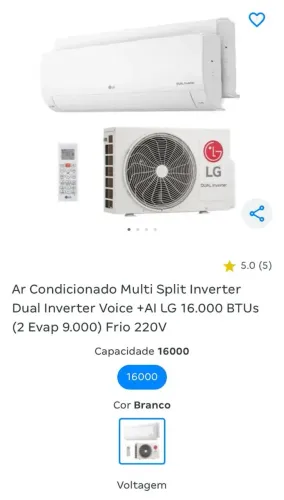 AR-CONDICIONADO LG MULTI SPLIT INVERTER