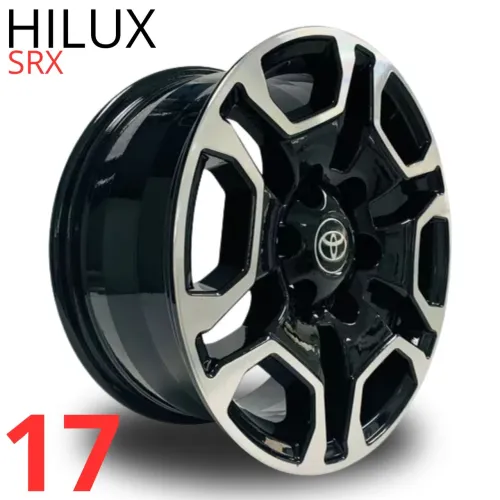Roda aro 17 Toyota Hilux Srx preta com diamantado 6x139 novas