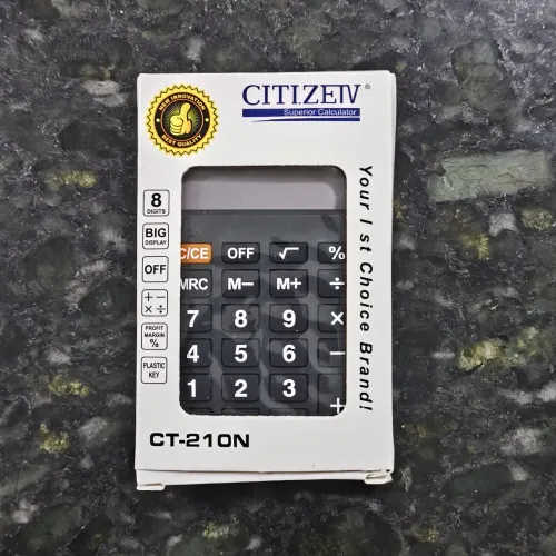 Mini Calculadora Citizen CT-210N - 8 Dígitos, Nova na Caixa
