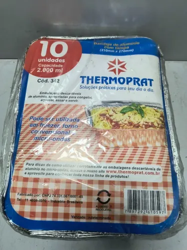 Embalagens Descartaveis 10 Unidades 2.000ml Thermoprat 21x27cm