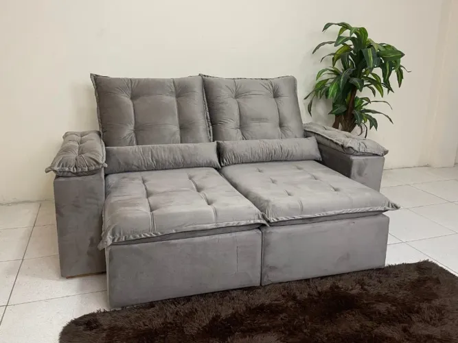 Sofá Retrátil Reclinável  2.00m Pillow Top l87