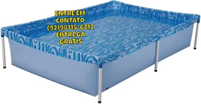 Piscina Infantil Retangular Varios Tamanhos - Entrega Das 9 Até 22hrs 