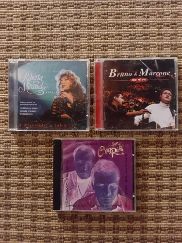 Lote de 3 CDs:  Roberta Miranda, Bruno & Marrone e Christian & Ralf