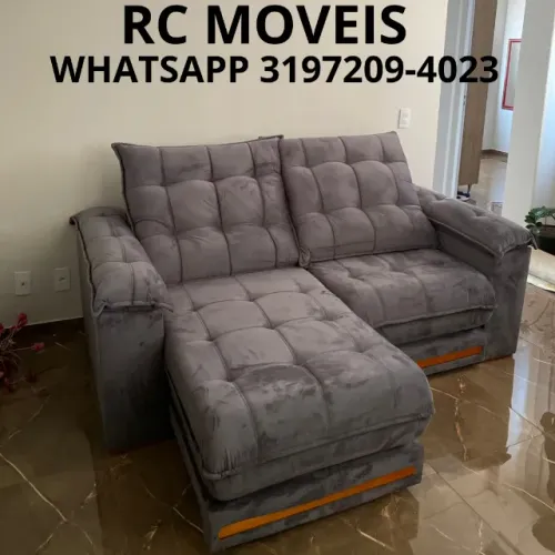 Sofá Barcelona Euro Pillow 30cm - Retrátil e Reclinável Premium