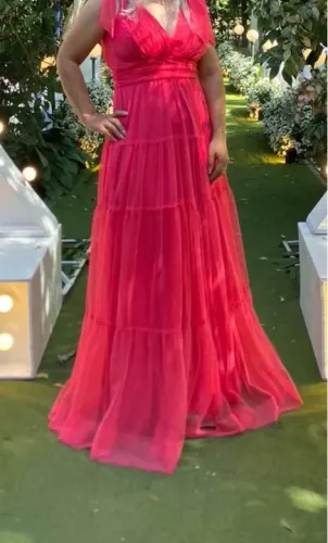 Vestido Rosa de Festa Longo