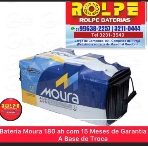 Bateria Caminhão 180 Amperes \\Moura na Rolpe Baterias