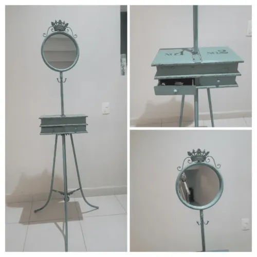 Espelho de Penteadeira Vintage com Gavetas - Decoração Charmosa e Funcional