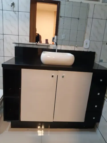 BANCADA PARA PIA DE BANHEIRO COM CUBA (SEM O ARMÁRIO)