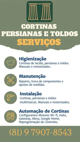 MANUTENÇÃO DE CORTINAS E PERCIANAS