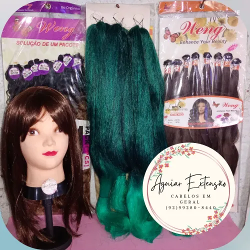 Cabelo jumbo 400g verde 