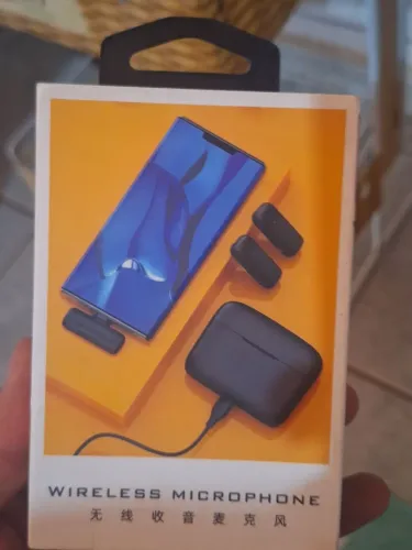 Microfone de lapela sem fio duplo tipo C