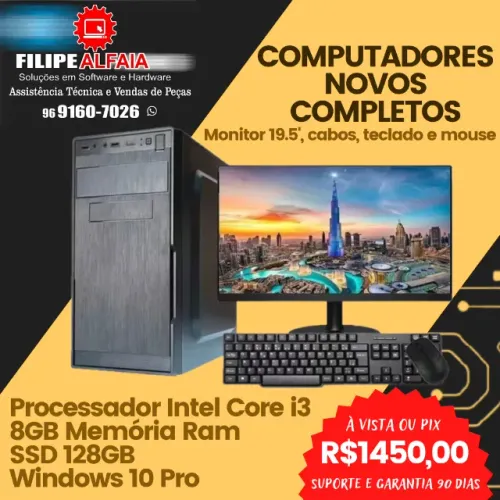 Computador Desktop Novo Completo Pronto pra Uso