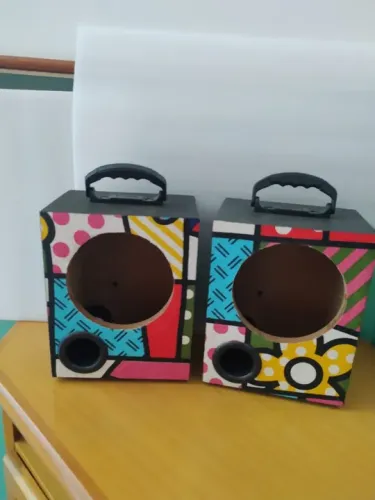 caixas de som mdf vazia (par) para falantes 6 polegadas
