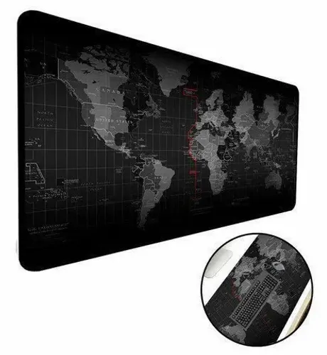 Mousepad Grande Mapa Preto 90cm x 40cm