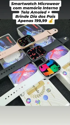 Smartwatch Microwear Tela Amoled + Brinde Dia dos Pais