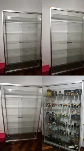 Estante de vidro grande - desmontável.