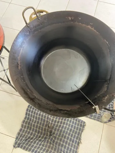 Tacho Beira Alta aço carbono preto + Fogareiro Alta pressão