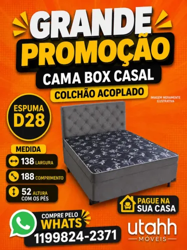 CAMA BOX CASAL ÚLTIMAS UNIDADES NO ESTOQUE 